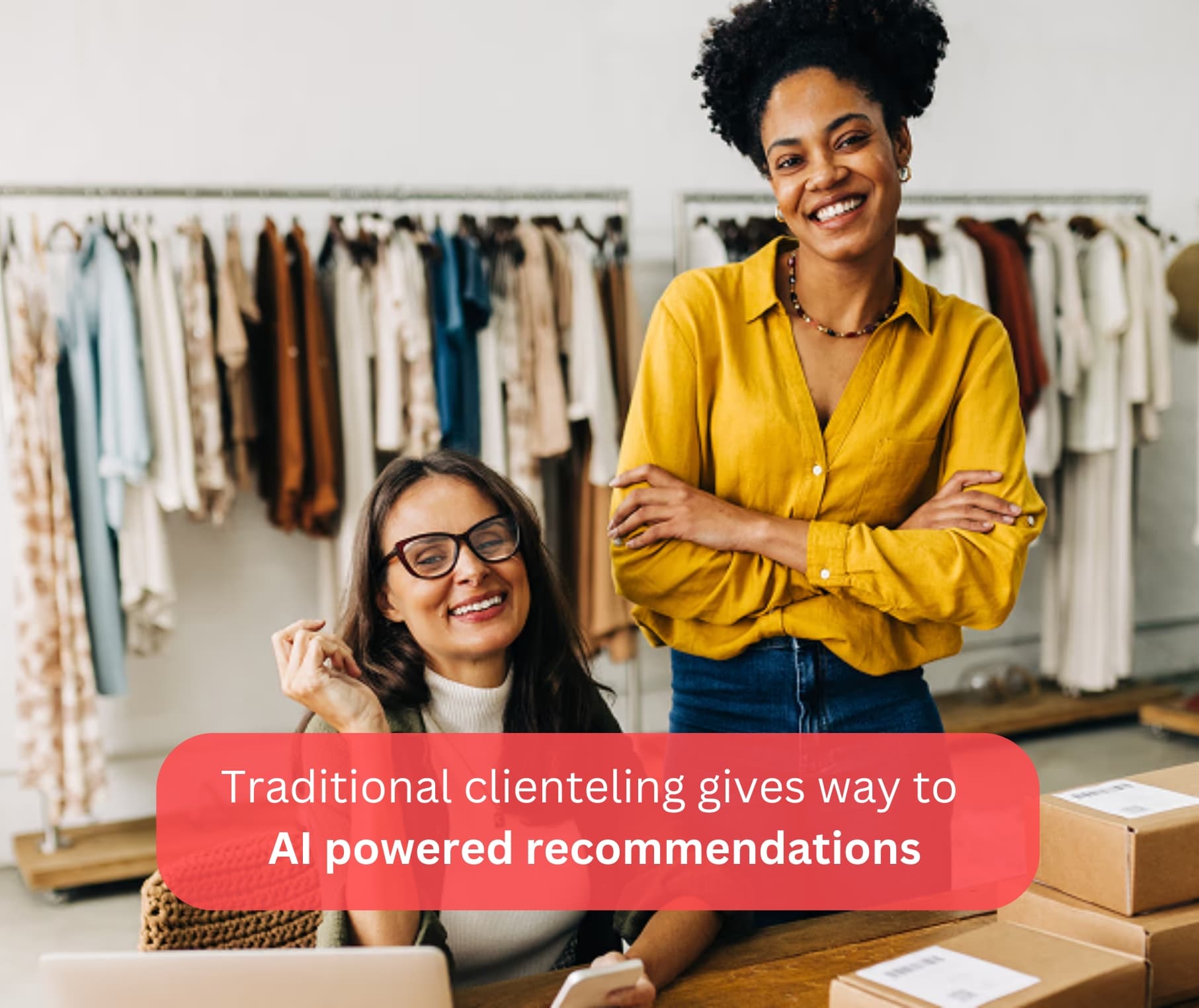 Retail associates using SIX clienteling platform to send personalized recommendations to customers
