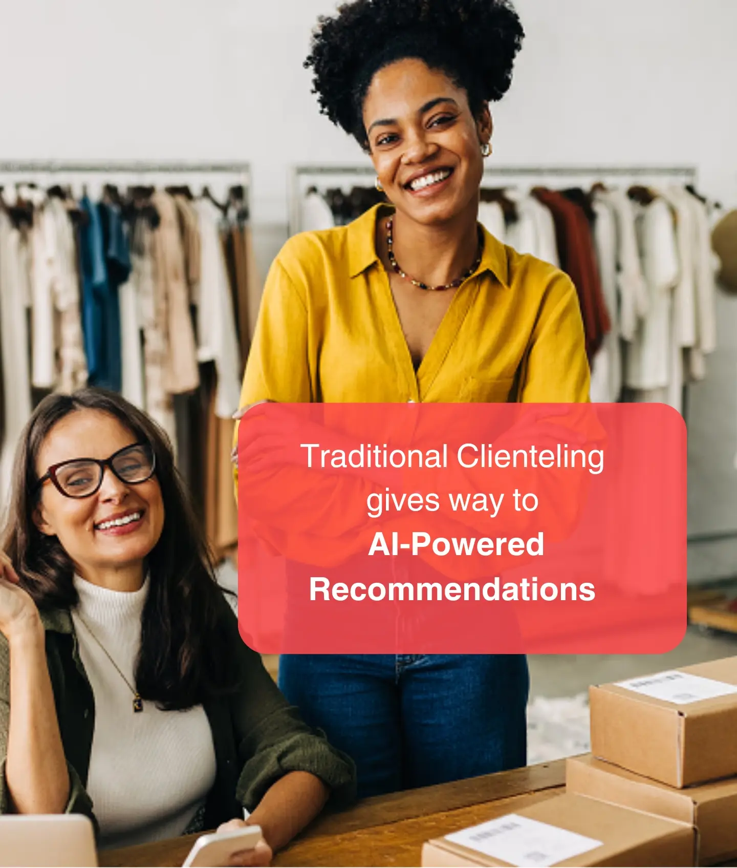 Retail associates using SIX clienteling platform to send personalized recommendations to customers