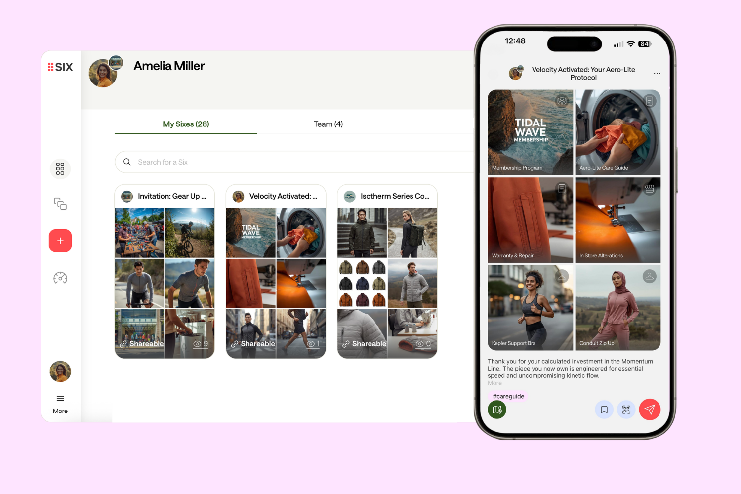 Curate a visual page of recommendations